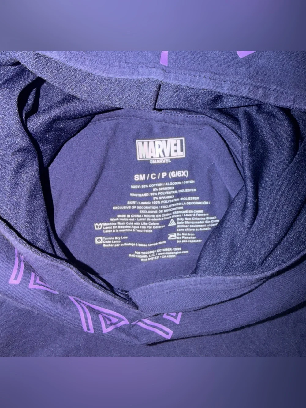 Marvel Black Panther Girls Cosplay Hoodie Dress Size Small - Picture 5 of 7